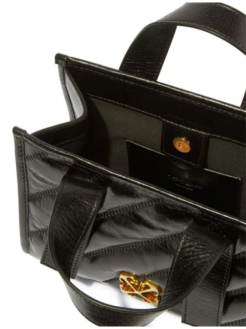 QUILTING TOTE BAG OFF-WHITE | OWNA238C99LEA00110001000 BLACK